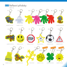 Reflexný pripínací odznak - packa ružová Reflexný pripínací odznak - packa ružová